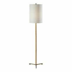 Best Pirce 😉 World Market Milton Natural Wood and Metal Tripod Floor Lamp ✔️