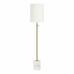 Brand new ❤️ World Market Quinn Marble And Brass Telescoping Floor Lamp 🔥