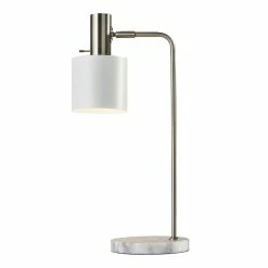 Best deal 🌟 World Market Martin White Marble And Steel Adjustable Task Lamp 🥰