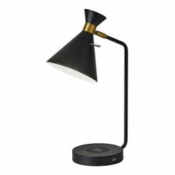 Best reviews of 🥰 World Market Edgers Black Table Lamp With USB And Charging Pad 🛒