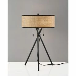 Cheap 🎁 World Market Seymour Natural Rattan and Black Metal Tripod Table Lamp ⭐ -Lighting Sales Store unnamed file 1702