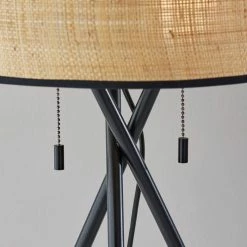 Cheap 🎁 World Market Seymour Natural Rattan and Black Metal Tripod Table Lamp ⭐ -Lighting Sales Store unnamed file 1703