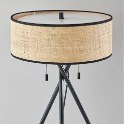 Cheap 🎁 World Market Seymour Natural Rattan and Black Metal Tripod Table Lamp ⭐ -Lighting Sales Store unnamed file 1704