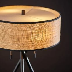 Cheap 🎁 World Market Seymour Natural Rattan and Black Metal Tripod Table Lamp ⭐ -Lighting Sales Store unnamed file 1705