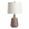 Coupon ✔️ World Market Tusten Brown Ceramic Embossed Geometric Table Lamp 🧨