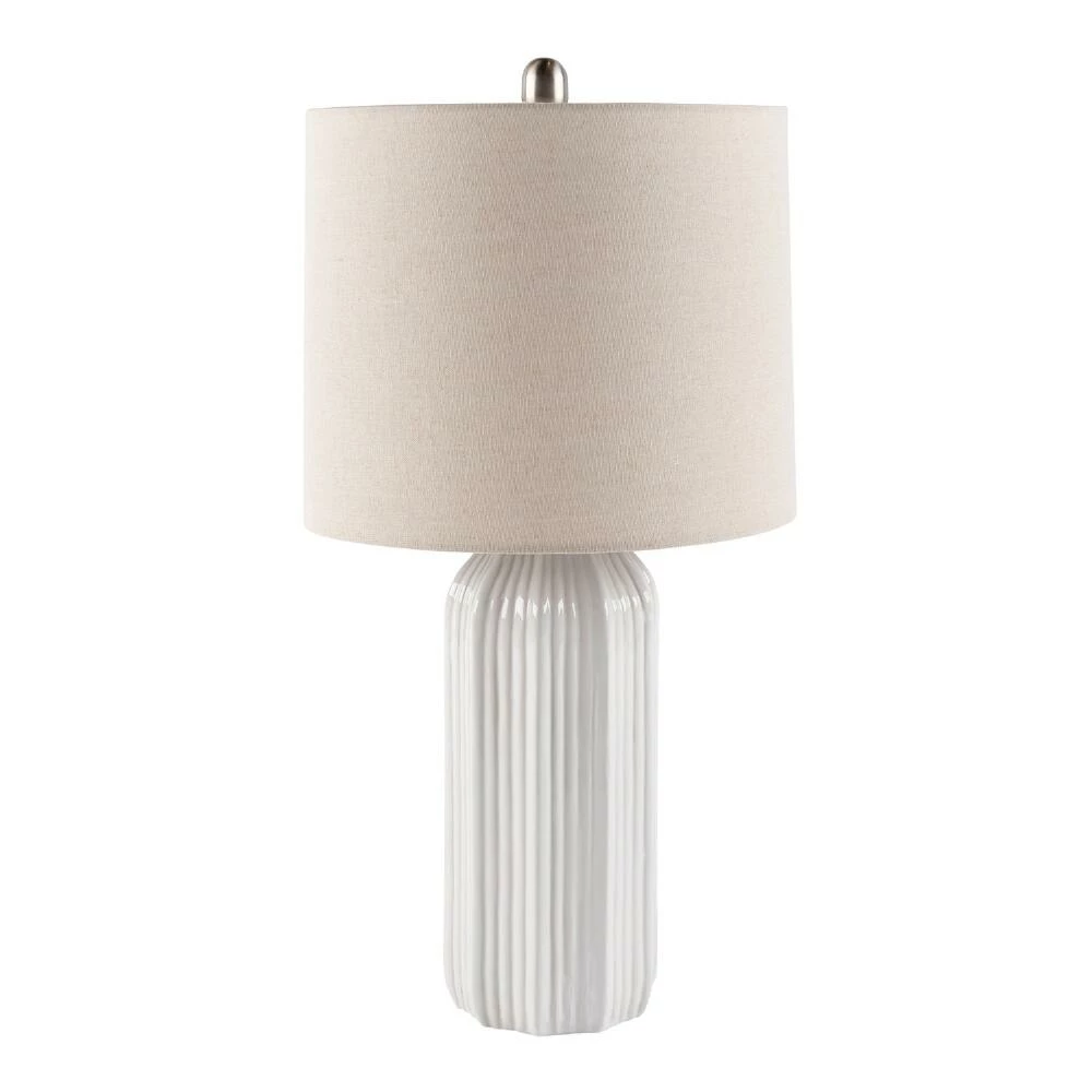 Budget ๐คฉ World Market Starlink White Ceramic Fluted Cylinder Table Lamp ๐ฏ 3 Budget ๐คฉ World Market Starlink White Ceramic Fluted Cylinder Table Lamp ๐ฏ