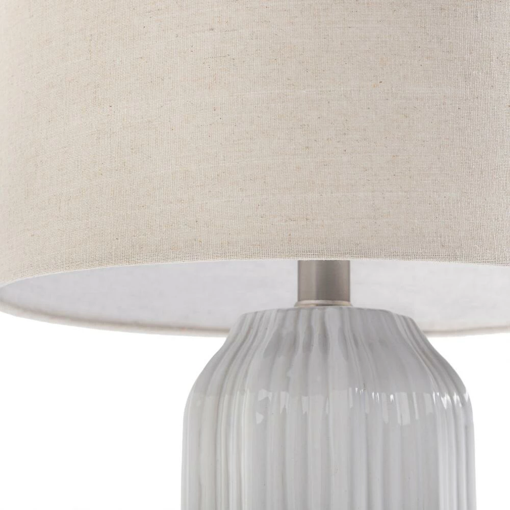 Budget ๐คฉ World Market Starlink White Ceramic Fluted Cylinder Table Lamp ๐ฏ 5 Budget ๐คฉ World Market Starlink White Ceramic Fluted Cylinder Table Lamp ๐ฏ - Image 3