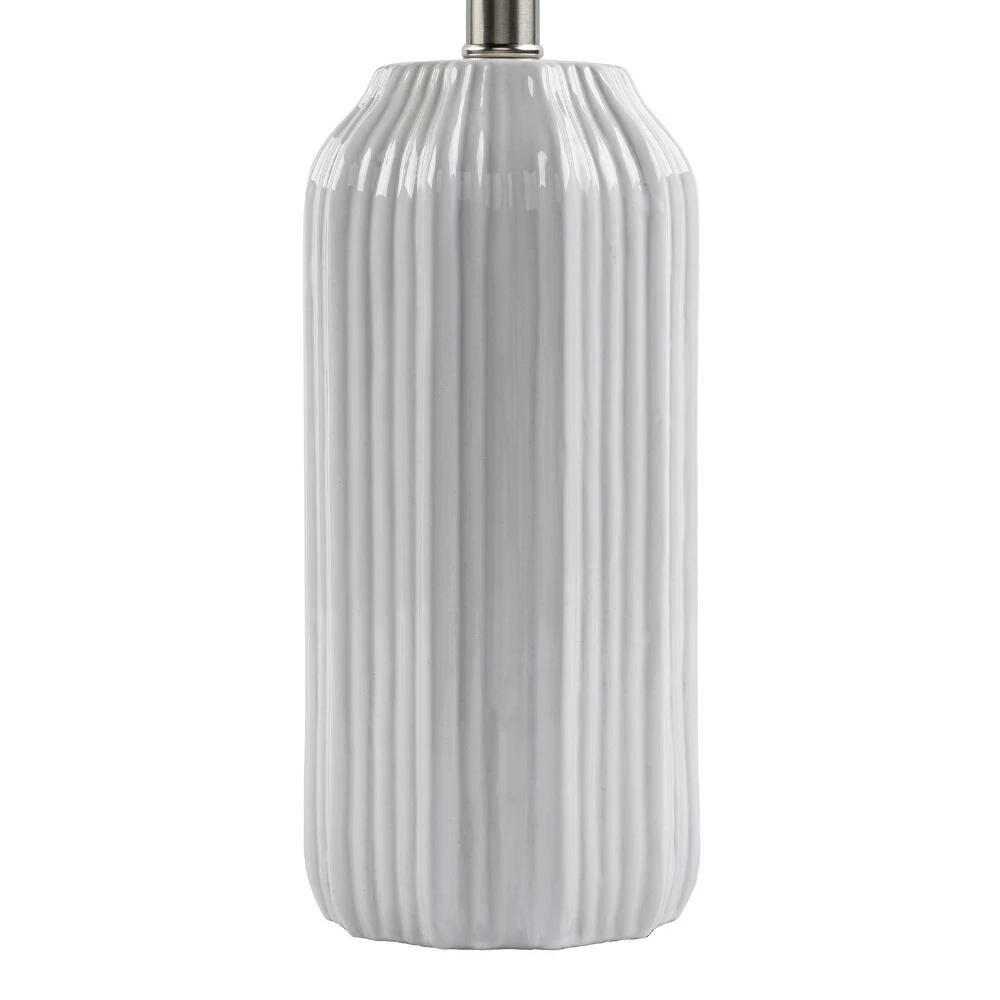 Budget ๐คฉ World Market Starlink White Ceramic Fluted Cylinder Table Lamp ๐ฏ 6 Budget ๐คฉ World Market Starlink White Ceramic Fluted Cylinder Table Lamp ๐ฏ - Image 4