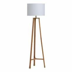 Cheapest 🎉 World Market Juno Natural Wood Tripod Floor Lamp 👏