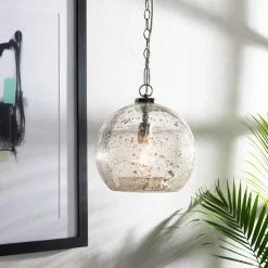 Best Pirce 👍 World Market Mist Seeded Glass Globe Pendant Lamp 🌟 -Lighting Sales Store unnamed file 1826