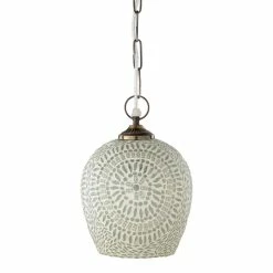 New ๐ World Market Daleyza White Glass And Brass Bell Pendant Lamp โค๏ธ