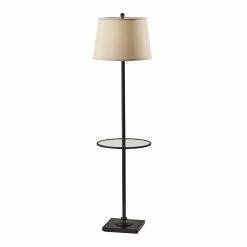 Deals ✔️ World Market Levitt Black Metal Floor Lamp With Shelf 😍