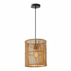 Hot Sale 🛒 World Market Cabana Natural Rattan Open Weave Pendant Lamp 🔔