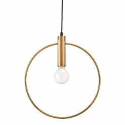 New โ๏ธ World Market Lizton Gold Metal Pendant Lamp ๐งจ