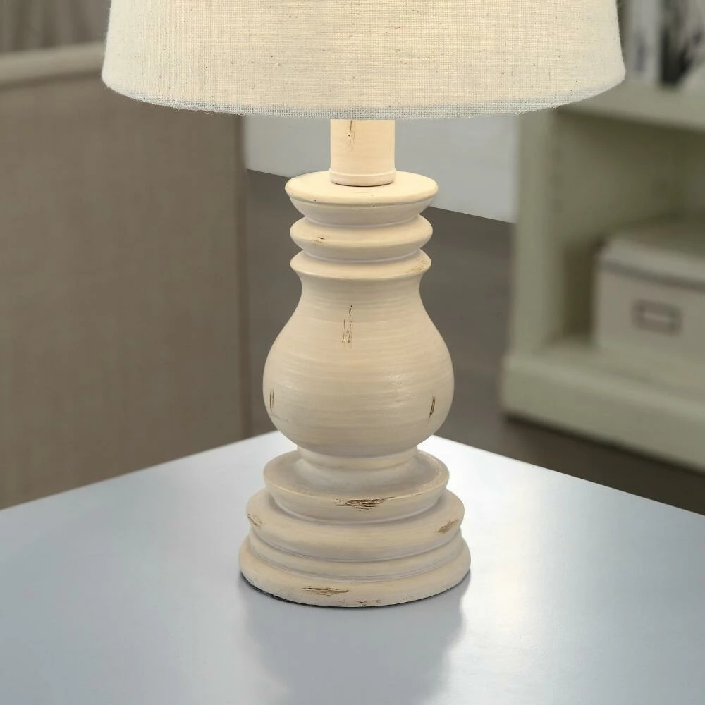 Best deal 💯 World Market Kenne Distressed Cream Turned Table Lamp ❤️ 6 Best deal 💯 World Market Kenne Distressed Cream Turned Table Lamp ❤️ - Image 4