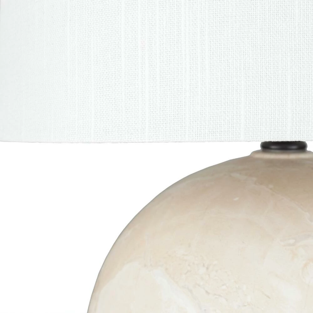 New 🤩 World Market Vogel Ivory Marbled Ceramic Orb Table Lamp 🛒 5 New 🤩 World Market Vogel Ivory Marbled Ceramic Orb Table Lamp 🛒 - Image 3