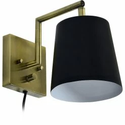 Cheap 🥰 World Market Antique Brass And Black Parker Wall Sconce 🌟