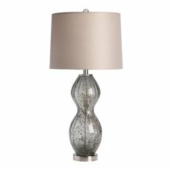 Best Pirce 😀 World Market Truro Gray Glass And Silver Table Lamp 😍