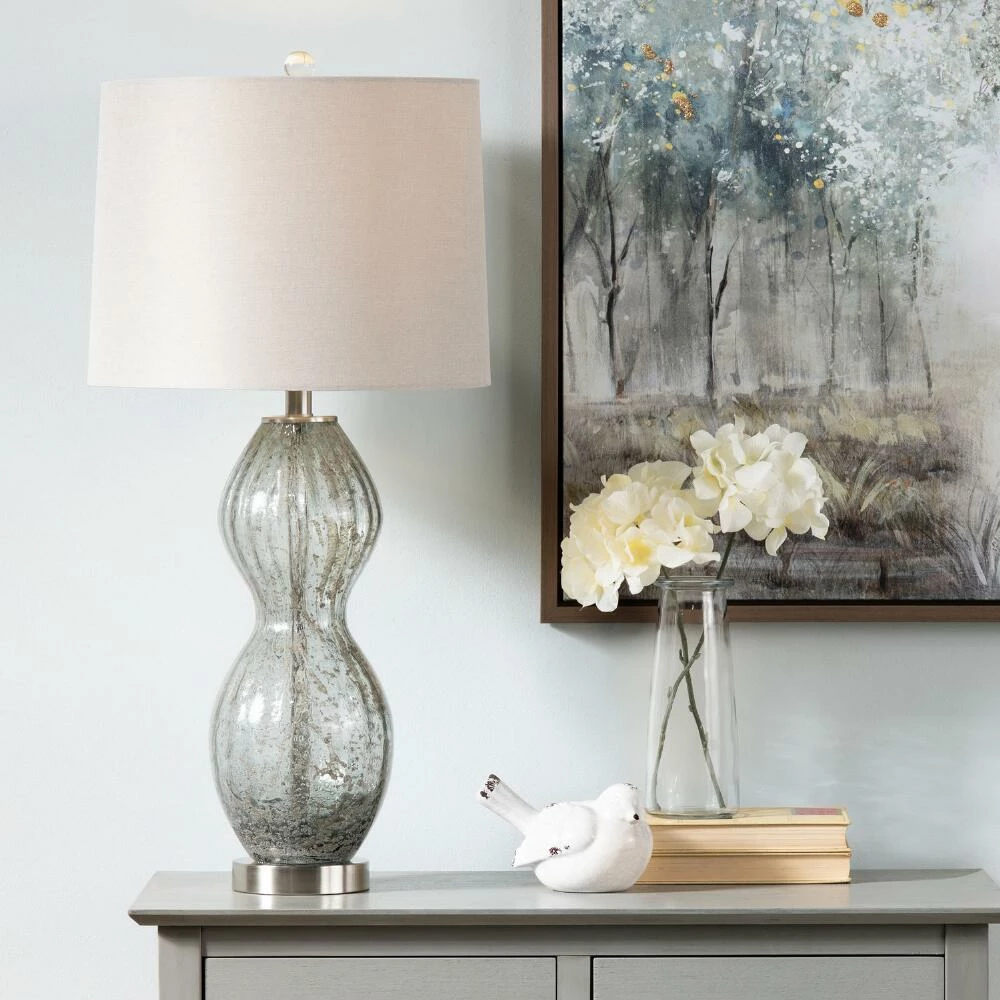 Best Pirce ๐ World Market Truro Gray Glass And Silver Table Lamp ๐ 4 Best Pirce ๐ World Market Truro Gray Glass And Silver Table Lamp ๐ - Image 2