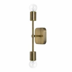 Budget ❤️ World Market Antique Brass Dual Bulb Wall Sconce 👍