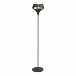 Lighting Sales Store 19 Budget β World Market Eliza Black Metal And Smoked Glass Torchiere Floor Lamp π―