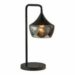 Lighting Sales Store 17 Top 10 π World Market Eliza Black Metal and Smoked Glass Table Lamp π§¨