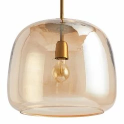 Buy 🌟 World Market Cyra Amber Glass Pendant Lamp 🔔