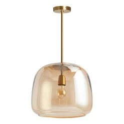 Buy 🌟 World Market Cyra Amber Glass Pendant Lamp 🔔 -Lighting Sales Store unnamed file 203