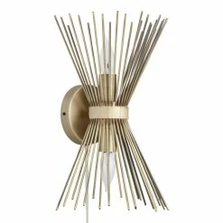 Best deal ๐ World Market Logan Brass Starburst Two Light Wall Sconce ๐