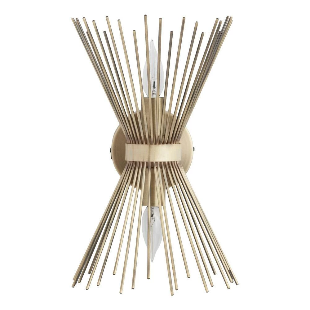 Best deal ๐ World Market Logan Brass Starburst Two Light Wall Sconce ๐ 5 Best deal ๐ World Market Logan Brass Starburst Two Light Wall Sconce ๐ - Image 3