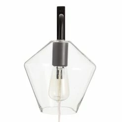 Best Sale 🧨 World Market Piper Black Metal And Tapered Glass Wall Sconce ⭐ -Lighting Sales Store unnamed file 220