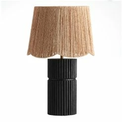 Outlet 😉 World Market Natural Jute Rope Scalloped Table Lamp Shade 😍 -Lighting Sales Store unnamed file 273