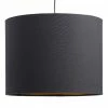 Best Pirce 👏 World Market Black Linen Drum Table Lamp Shade with Gold Lining ✔️ -Lighting Sales Store unnamed file 278