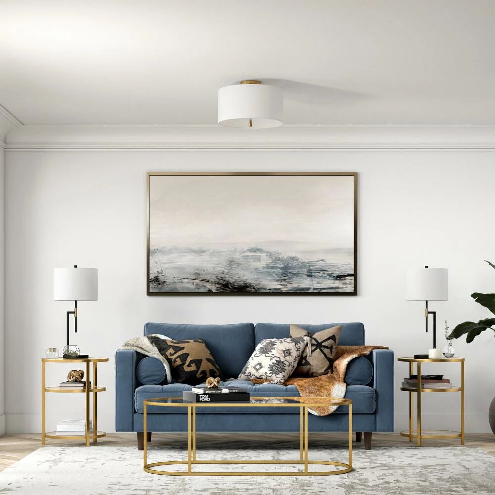 Cheapest 🌟 World Market Ruby Metal And Linen Flush Mount Ceiling Light 🌟 7 Cheapest 🌟 World Market Ruby Metal And Linen Flush Mount Ceiling Light 🌟 - Image 5