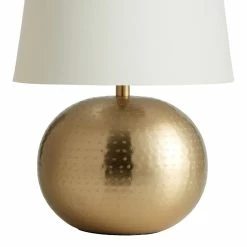 Coupon 💯 World Market Mavis 🔨 Hammered Gold Metal Sphere Table Lamp Base 👍