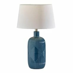Hot Sale 🔔 World Market Maisie Turquoise Diamond Ceramic Table Lamps Set Of 2 ✔️