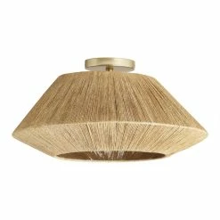 Lighting Sales Store 37 Budget π World Market Natural Jute Woven Semi Flush Mount Ceiling Light π