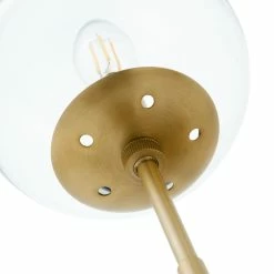 Promo 😉 World Market Olivia Brass And Clear Glass Globe 2 Light Wall Sconce 🎁 -Lighting Sales Store unnamed file 440