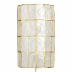 Deals 🎁 World Market Gold Capiz Cylinder Wall Sconce ⌛ -Lighting Sales Store unnamed file 479