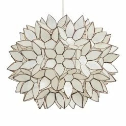 Brand new 🥰 World Market White Capiz Lotus Pendant Shade ✨ -Lighting Sales Store unnamed file 49