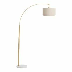 Best Sale 🛒 World Market Bria Brass And Marble Tiered Shade Adjustable Arc Floor Lamp ✨ -Lighting Sales Store unnamed file 495