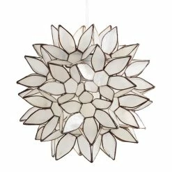 Brand new 🥰 World Market White Capiz Lotus Pendant Shade ✨ -Lighting Sales Store unnamed file 50