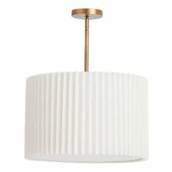 Hot Sale ⭐ World Market White Linen Pleated Drum Pendant Lamp 🎉 -Lighting Sales Store unnamed file 512