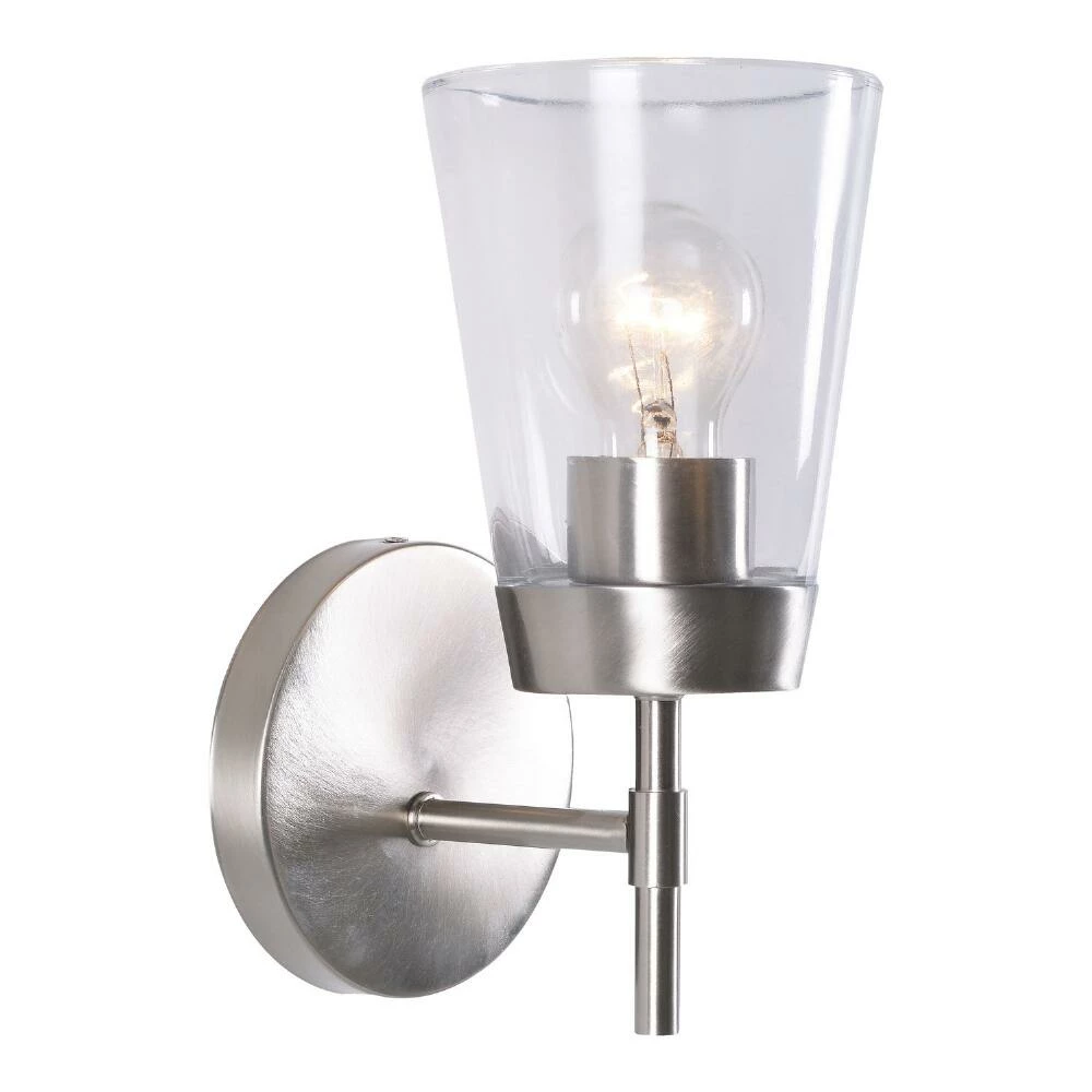 New ⌛ World Market Colin Metal and Glass Wall Sconce 😉 4 New ⌛ World Market Colin Metal and Glass Wall Sconce 😉 - Image 2