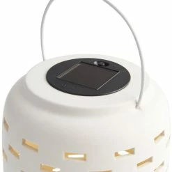 Best Sale 🧨 World Market White Geo Dashes Ceramic Solar LED Lantern 🔥 -Lighting Sales Store unnamed file 531