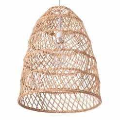 Best Pirce 👍 World Market Woodrow Natural Rattan Open Weave Pendant Lamp 😀