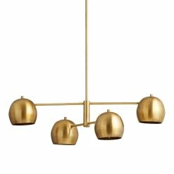 Outlet 👍 World Market Antique Brass Dome 4 Light Chandelier 👏