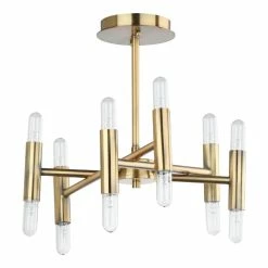 Best reviews of 🥰 World Market Fidelma Gold Flush Mount Ceiling Light 🤩