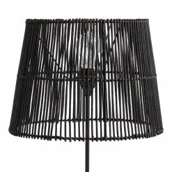 Outlet 👍 World Market Black Rattan Table Lamp Shade 🔔