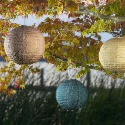 Hot Sale 🌟 World Market Windsong Round Geometric Fabric Solar LED Lantern 🥰 -Lighting Sales Store unnamed file 628